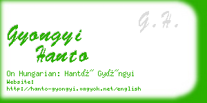 gyongyi hanto business card
