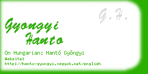 gyongyi hanto business card